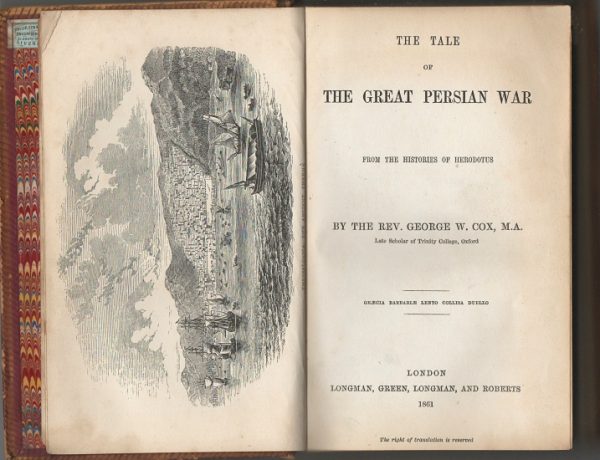 Cox, Rev. George W: The Tale of the Great Persian War from the histories of Heroditus